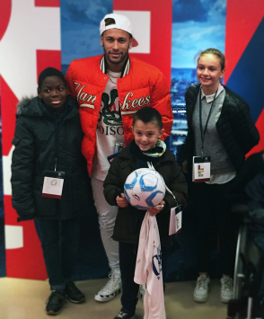 Gabin,Yves et Manon avec le PSG Gabin,Yves et Manon avec le PSG