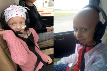 Un bapt�me de l'air pour Emy et Noura