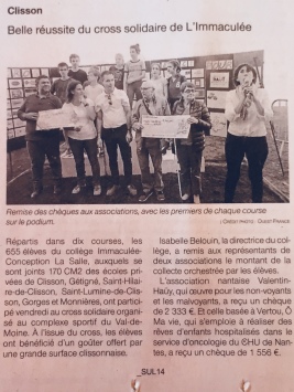 Cross solidaire du Coll�ge Immacul�e-conception de Clisson