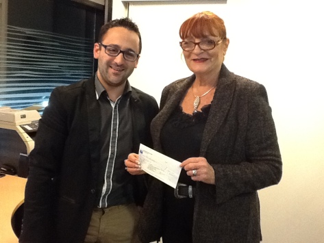 Remise de ch�que par la Banque Populaire Atlantique