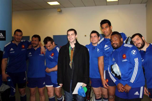 Nicolas rencontre le XV de France